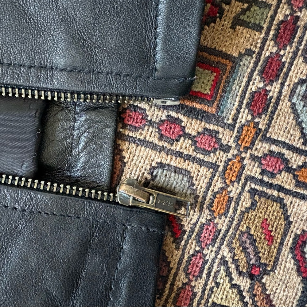 Men's Black Leather Jacket - Picture 8 of 8